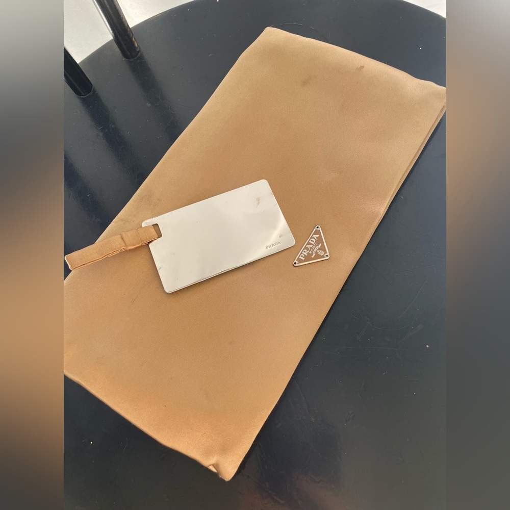 Prada satin envelope clutch purse